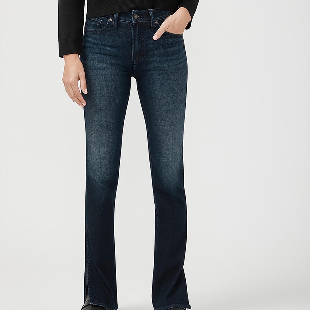 Silver Jeans (32x33) Avery Bootcut Jeans Curvy Fit High Rise Side Slits - Picture 14 of 15